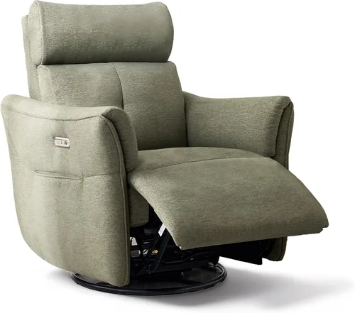 Vista 11 de Mecedora eléctrica para guardería reclinable con reposacabezas Vajilla Gris