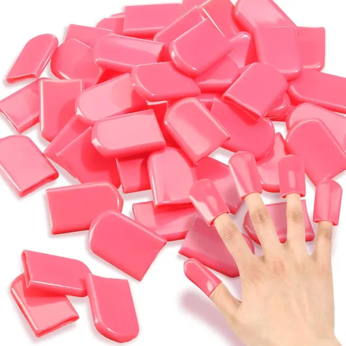 Vista 8 de Loopeer 50 fundas protectoras de uñas para cama de bronceado, protección UV Negro