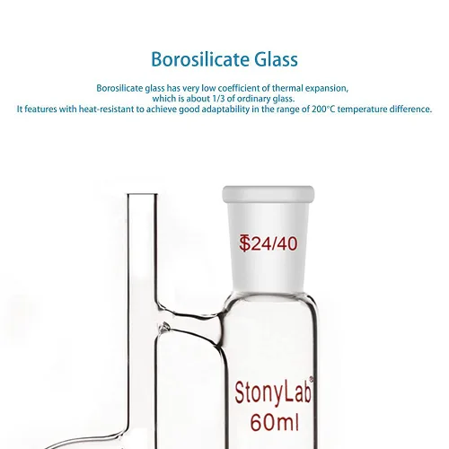 Vista 4 de stonylab Separador receptor de aceite de agua con suministro de laboratorio 24/40, 2.0 fl oz