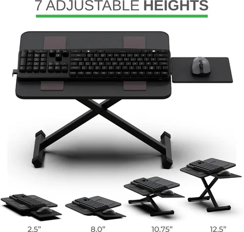 Vista 10 de KT3 Soporte para teclado de computadora para escritorio, elevador de teclado para escritorio, soporte de teclado ajustable en altura para elevar