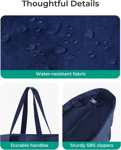 Vista 64 de BAGSMART Bolsa de mano para mujer con cremallera, bolsa de gimnasio con compartimentos, bolsa de trabajo para enfermera, baile, bolsa de yoga