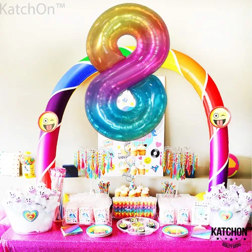 Vista 177 de KatchOn Globo negro del número 1 de 40 pulgadas, globo de feliz cumpleaños Large Mylar Number One Balloon for 1st Birthday Decorations, Foil