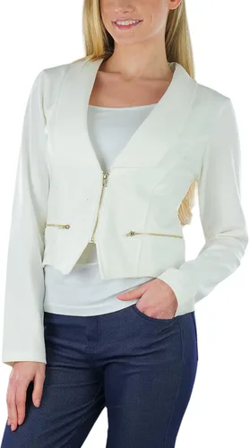 Vista 11 de ToBeInStyle Blazers de manga larga con cremallera y botones para mujer