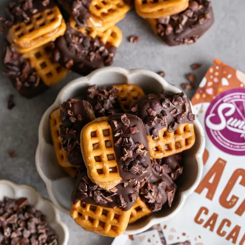 Vista 10 de Suncore Foods Granos de Cacao Orgánicos, Sin Gluten, No Transgénico, 8oz (1 Paquete)