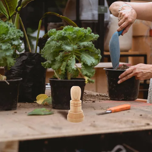 Vista 2 de IMIKEYA Juego de macetas de papel de madera, biodegradable, ecológico, fácil de usar, perfecto para plántulas, interior y exterior, 1 juego