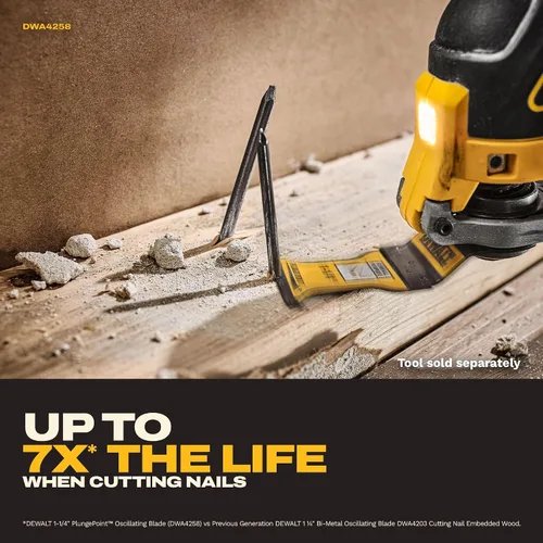Vista 3 de DEWALT Juego de cuchillas oscilantes de 3 piezas, madera y de uso general, surtido de cuchillas de recubrimiento de rendimiento duradero