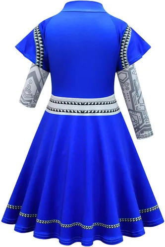 Vista 2 de FBHLZ Zombies - Disfraces de animadora para niñas, vestido de cosplay de Halloween, disfraz de animadora para fiestas, películas y niños