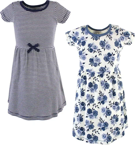 Vista 30 de Touched by Nature - Vestidos de manga corta y manga larga de algodón orgánico para niñas pequeñas, bebés y mujeres Manga larga con flores abstractas