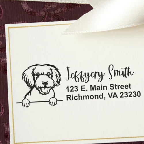 Vista 57 de American Bulldog Stamp Duo, Custom Return Address for Dog Lovers, Personalized Mail Mark for Letters and Cards