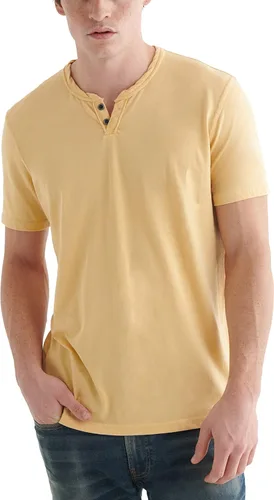 Vista 22 de Lucky Brand Venice Burnout - Camiseta de cuello con muesca y dos botones para hombre
