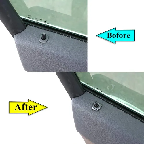 Vista 2 de YIWANG Adhesivos de fibra de carbono estilo cerradura de puerta, 4 piezas para BMW X1 F48 2016-2019, para BMW X2 F47 2018 accesorios de automóvil