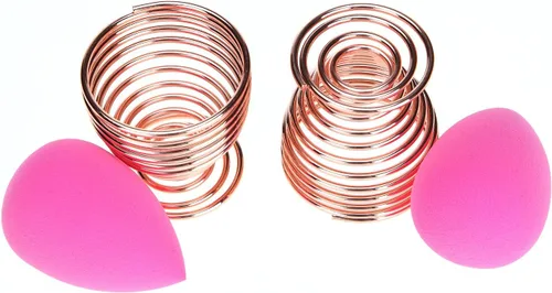Vista 3 de LanMa Beauty - Soporte para esponja de maquillaje (2 unidades), color plateado