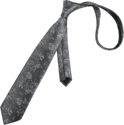 Vista 8 de Alizeal Mens 3.15inches Leaf Flower Pattern Tie with Floral Pocket Square Set