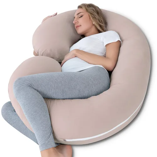 Vista 12 de INSEN Almohada de embarazo refrescante, almohada de maternidad para mujeres embarazadas (azul refrescante)