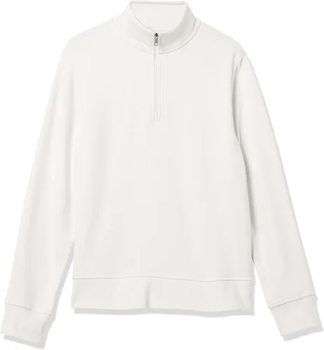 Vista 7 de Tienda Essentials - Sudadera de vellón, cuarto de cremallera y manga larga para hombre
