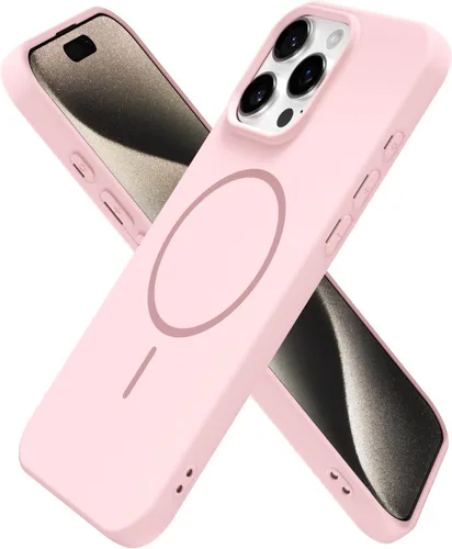 Vista 38 de Oakxco Funda de Silicona Mag Safe para iPhone 12 Pro Max, Funda Magnética Delgada y Fina Compatible con Carga Inalámbrica MagSafe, Bonita Funda