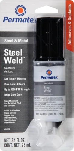 Vista 2 de Permatex 84109 PermaPoxy - Epoxi multimetal de 4 minutos, 0.84 onzas, gris