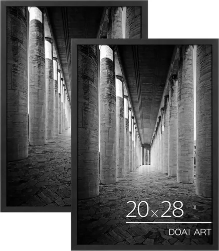 Vista 29 de DOAI ART Marco de fotos de 5x7 pulgadas, marco negro de 5x7 pulgadas para exhibición horizontal o vertical con montaje en pared y sobremesa Marco