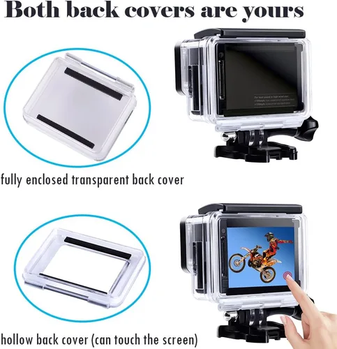 Vista 7 de Suptig Funda protectora de carga con alambre conectable, esqueleto protector lateral abierto compatible con cámara GoPro Hero 4 Hero 3, 3+.