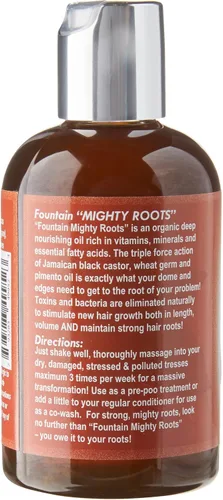 Vista 5 de FOUNTAIN Mighty Roots - Dañado - Receding - Bordes - Punto calvo - Aceite para adelgazar el cabello - Botella aplicadora - 4 onzas líquidas