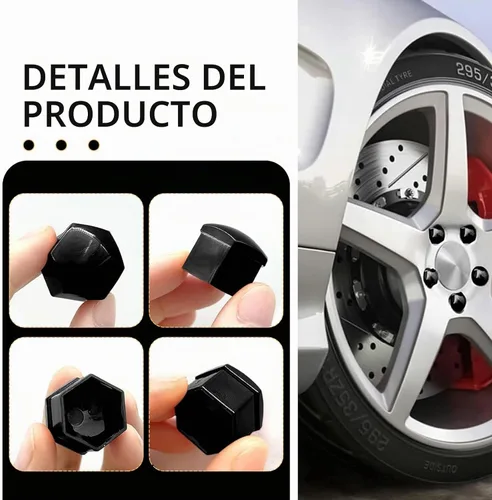 Vista 3 de 20 unidades de tapas para tuercas de rueda, tapones de 17 mm con herramienta de extracción, tapa hexagonal de plástico a prueba de polvo para rueda