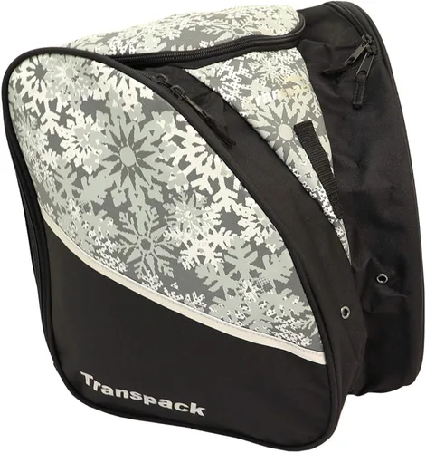 Vista 4 de TRANSPACK Edge Junior - Mochila para botas de esquí y snowboard, resistente al agua, 33 L, bolsa de mochila Blanco (White Snowflake)