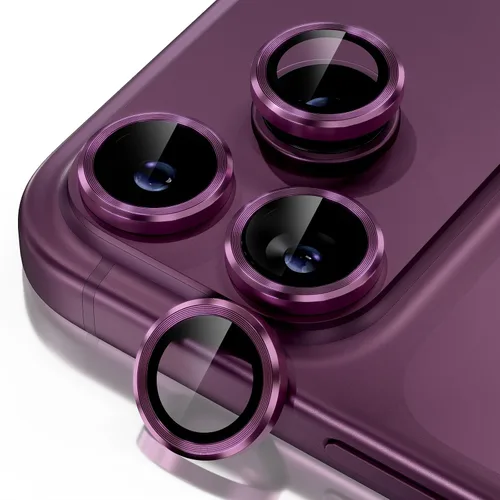 Vista 17 de Misea Protector de lente de cámara compatible con el teléfono 17 Pro/Phone 17 Pro Max, protector de lente de cámara de vidrio templado Ultra-HD Negro