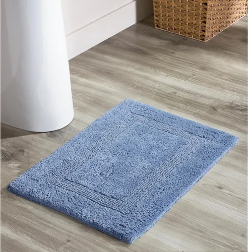 Vista 404 de Better Trends - Juego de 2 alfombras de baño 100% algodón, extra suaves, con borlas, de 17" x 24", alfombra de baño superabsorbente y reversible