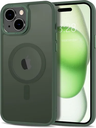 Vista 119 de Anuck - Funda magnética para iPhone 11 compatible con MagSafe, carcasa trasera mate translúcida dura, borde de TPU, delgada, resistente a impactos