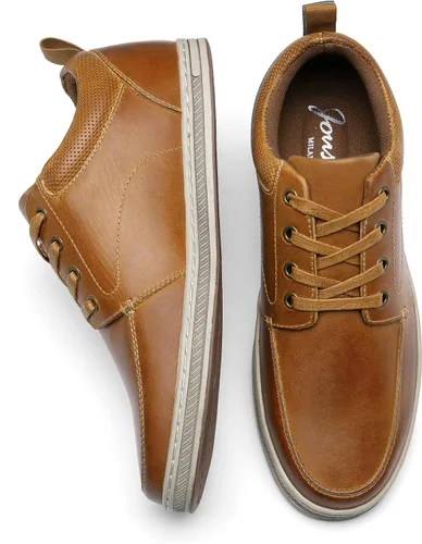 Vista 7 de Jousen Men's Leather Fashion Sneakers Retro Dress Business Casual Shoes for Men