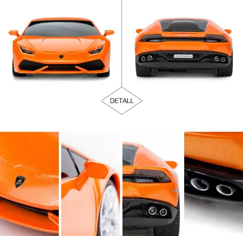 Vista 6 de RASTAR Auto a control remoto 1:24 RC Lamborghini HURACÁN LP610-4 Vehículo modelo de coche de juguete, naranja