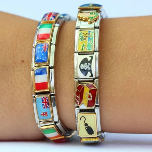 Vista 3 de Pulsera de inicio con dije italiano de estrella