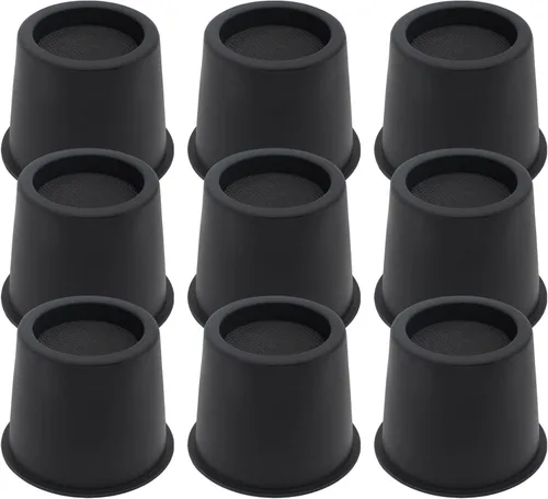Vista 10 de Paquete de 4 Elevadores de Muebles Elevadores de Cama Negros de 2 Pulgadas, Elevadores de Cama para Sofá, Sillón, Escritorio, Elevadores de Marco
