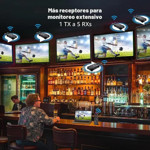Vista 4 de Receptores múltiples HDMI inalámbricos, 1312 pies 1080P, receptor
