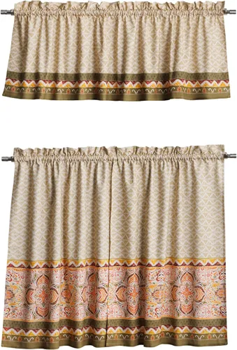 Vista 55 de Maison d' Hermine Juego de cortinas de cocina para ventanas, juego de cortinas de cocina 100% algodón, cenefas para el hogar [2 niveles