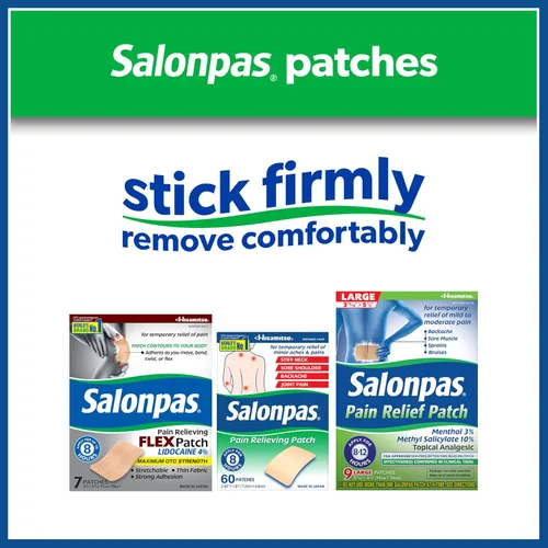 Vista 6 de Parches para alivio del dolor de Salonpas, 40 unidades, cajas de 5, 10346581830061, 1, 1