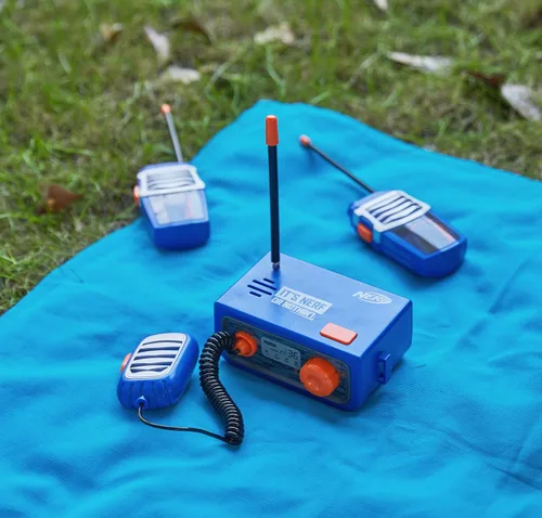 Vista 7 de Walkie Talkies - Juego de 3 piezas de estación base de Walkie Talkie para niños y adultos, radio de tres vías de radio larga con control de volumen