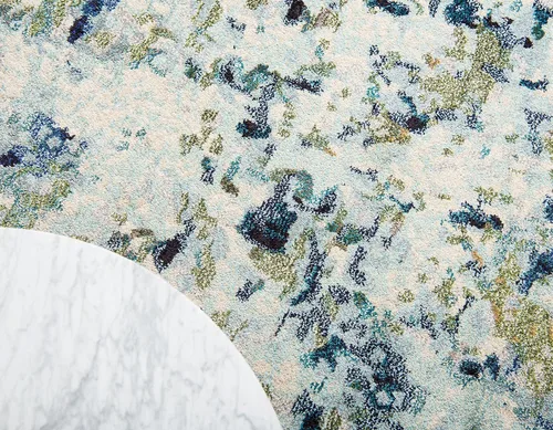 Vista 6 de Unique Loom Chromatic Collection Alfombra de Área - Champagne (2' 2" x 6' Runner, Azul Claro/Azul)