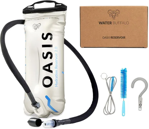 Vista 6 de Water Buffalo Oasis Hydration Bladder – 2L and 3L Water Bladder for Hiking Backpack, Leakproof Design with Insulated Hose and High-Flow Bite Valve