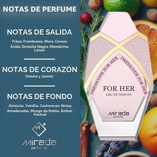 Vista 4 de MIRADA Dresscode For Her Eau De Parfum Para Hombre 85 ML, 2.8 Fl Oz (Paquete de 1)