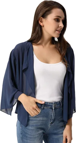 Vista 4 de Kate Kasin - Cárdigan de gasa, de verano para mujer, bolero corto holgado estilo quimono