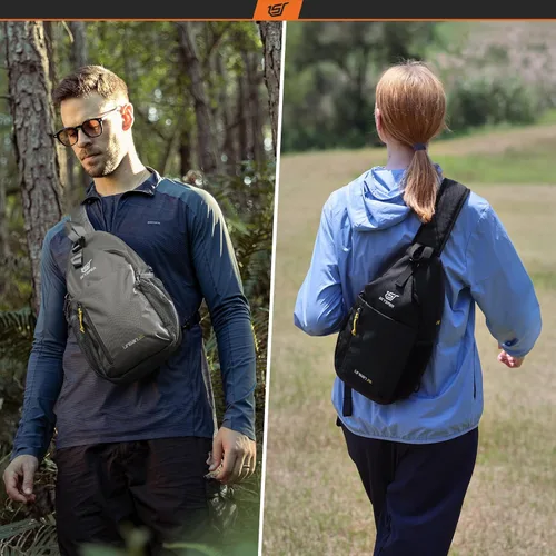 Vista 6 de SKYSPER Mochila cruzada - Mochila cruzada en el pecho, bolsa cruzada para viajes, senderismo, casual, mochila para mujeres y hombres