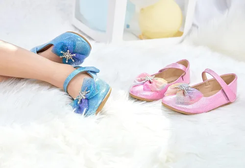 Vista 2 de THEE BRON Zapatos de vestir para niñas pequeñas, zapatos planos de ballet Mary Jane, zapatos de fiesta de princesa