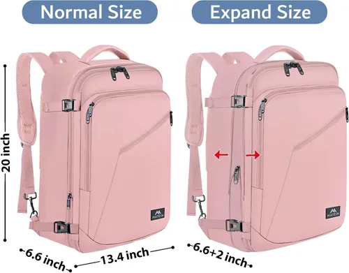 Vista 41 de MATEIN - Mochila de viaje extragrande de 10.56 galones, mochila de viaje ampliable apta para aerolíneas, para viajeros de fin de semana, hombres
