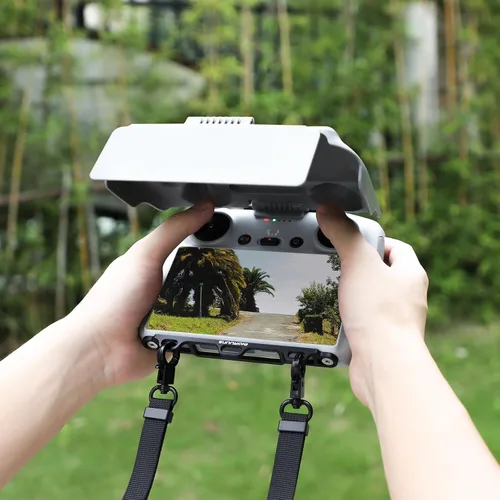 Vista 2 de 2 en 1 parasol parasol Joysticks Protector para mando a distancia DJI RC/RC 2, accesorios de protección de pantalla compatibles con DJI Mini 3