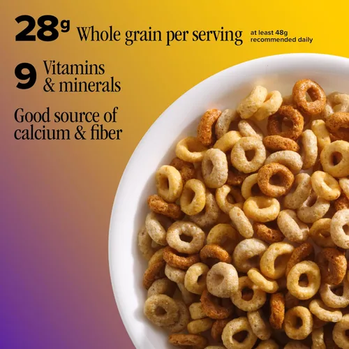 Vista 4 de Cheerios multigrano, cereales para el desayuno saludables para el corazón, sin gluten, 9 onzas