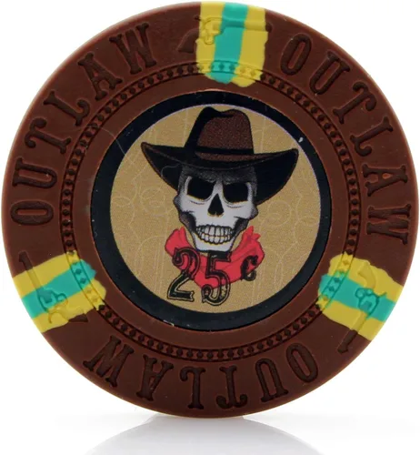 Vista 10 de Versa Games Fichas de póquer Outlaw Clay en 0.46 oz - Paquete de 50 (colores a elegir)