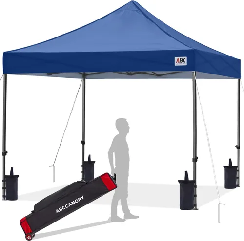 Vista 10 de ABCCANOPY Toldo Desplegable – Carpa/Toldo Portátil para Patio Exterior de 8 x 8 Pies, Resistente para Patio Trasero y Terraza con 4 Sacos de Arena