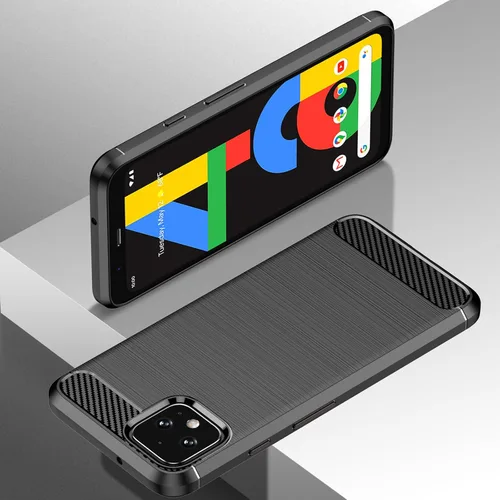 Vista 6 de Funda para Pixel 4 XL Google 4 XL Funda de fibra de carbono TPU suave antideslizante duradera ligera cubierta protectora para Google Pixel 4 XL