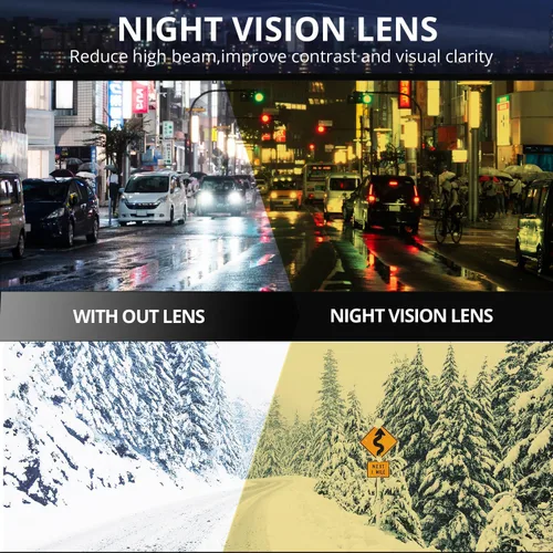 Vista 6 de IGnaef Lentes de conducción de noche para hombres y mujeres, reducen el deslumbramiento y polarizados HD IF0312